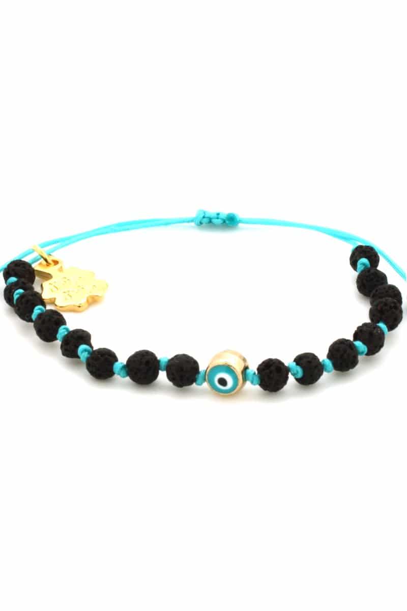 black lava bead bracelet