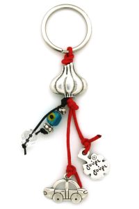 keyring for car with garlic