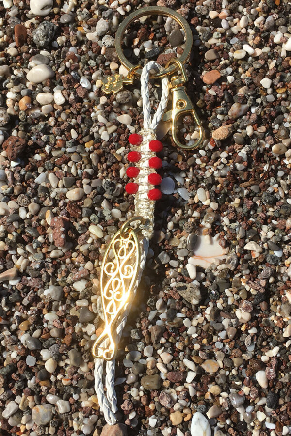 keyring with gold-plated fish