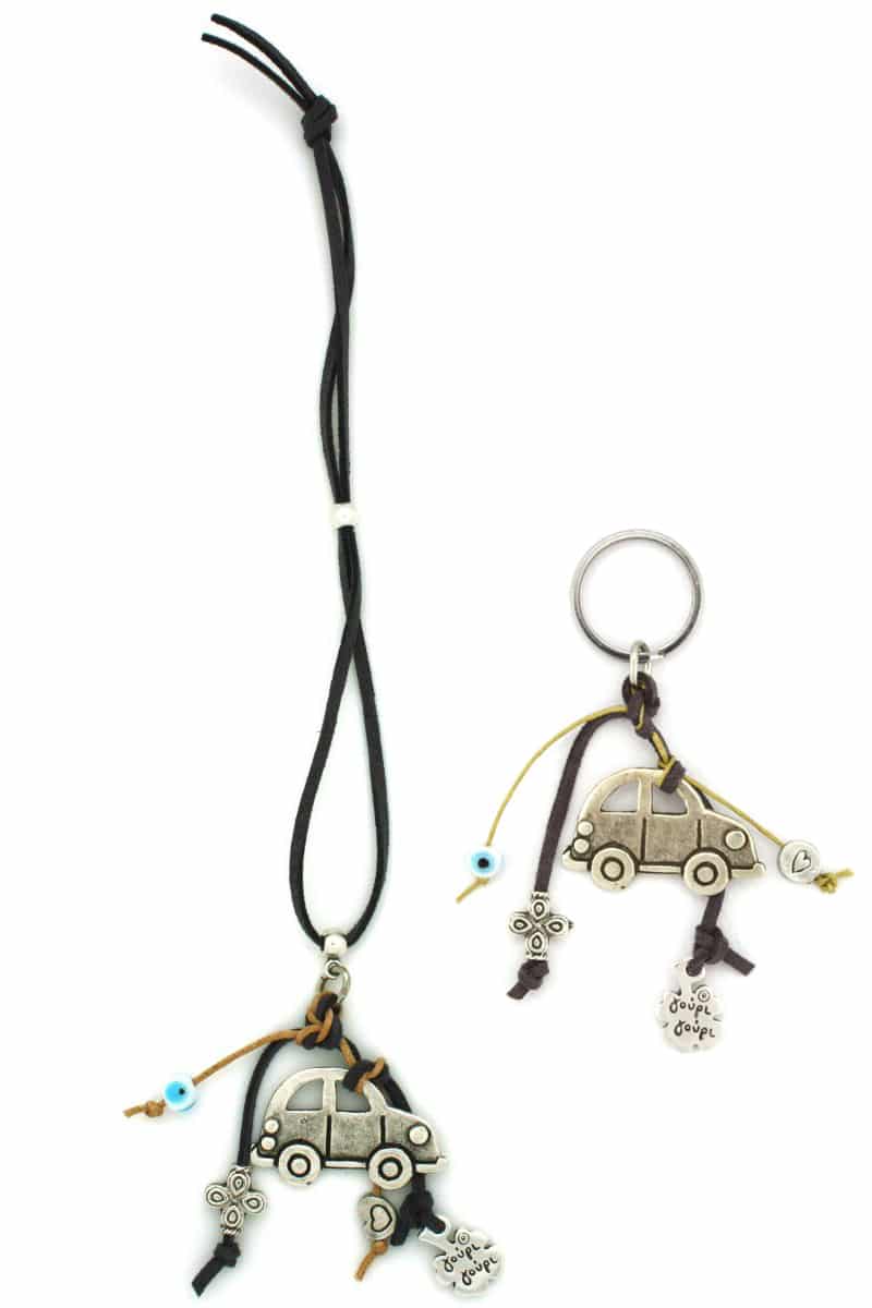 rear view mirror charm and keyring