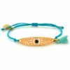 light-blue bracelet with leaf