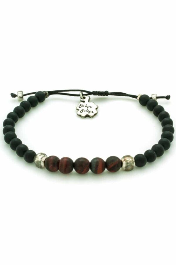bracelet for men with brown beads