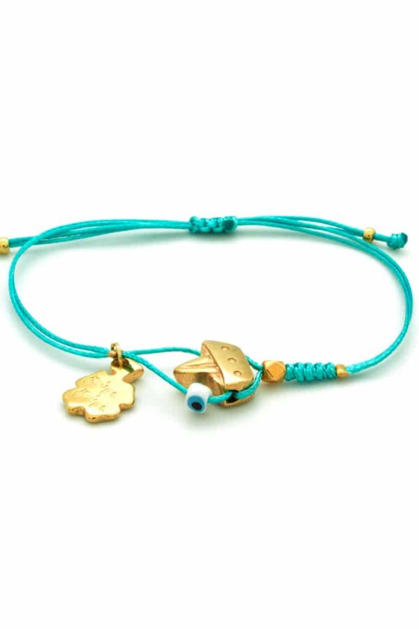 bracelet with small gold-plated boat