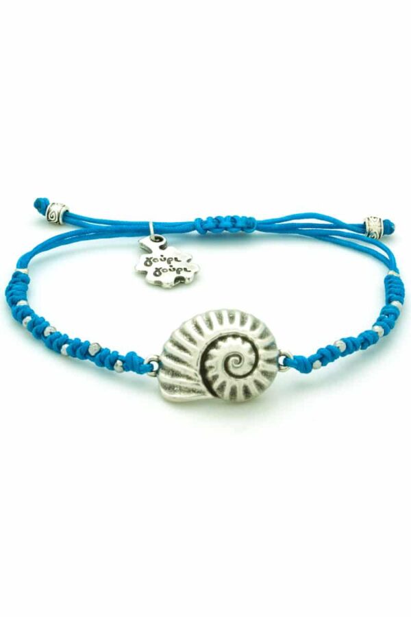 blue bracelet with shell