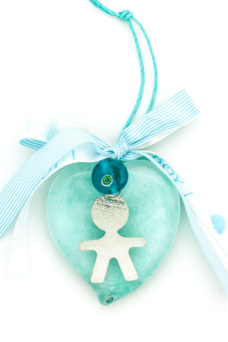new baby charm for boys with large heart