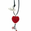 car good luck charm with red heart
