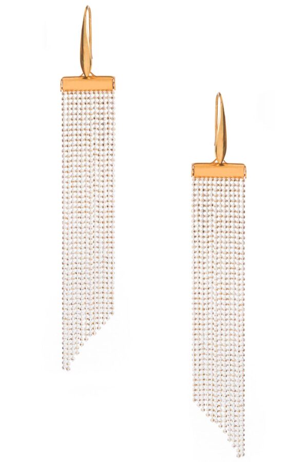 long rose gold earrings