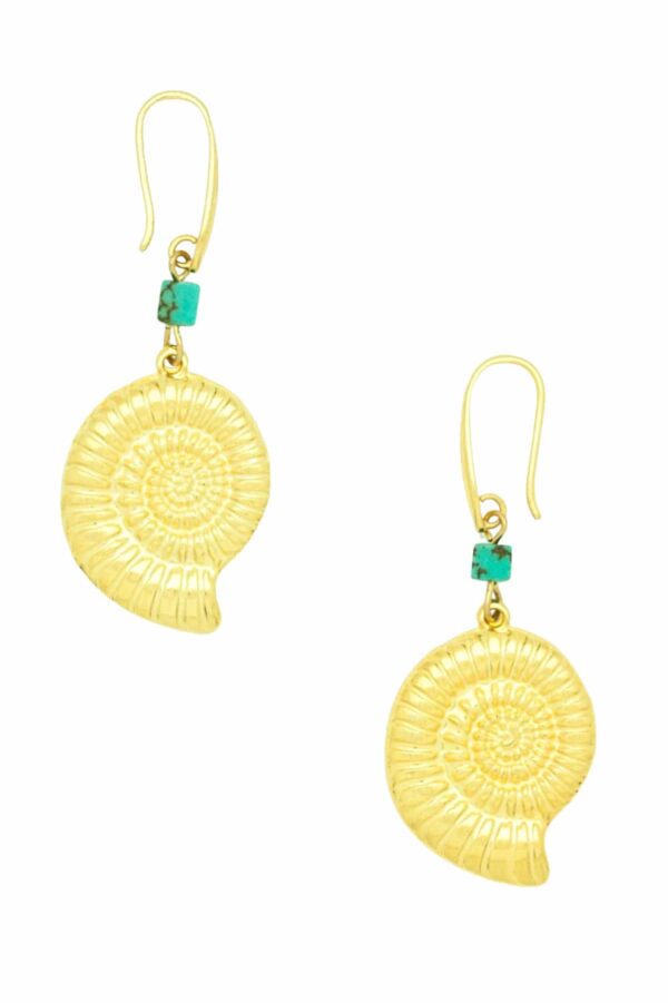 gold-plated shell earrings