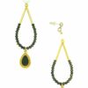 drop-shaped earrings with pearl