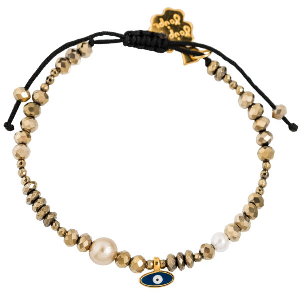 evil eye bracelet with hematite beads