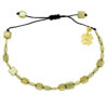 bracelet with square golden hematite beads