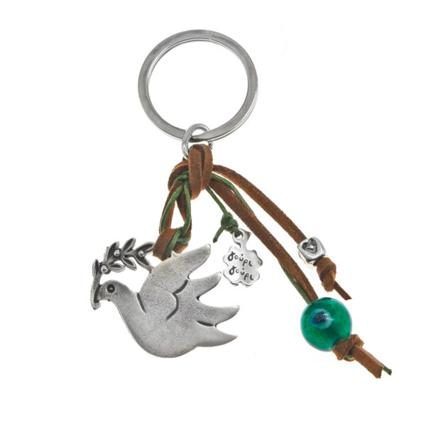 keyring with dove symbol